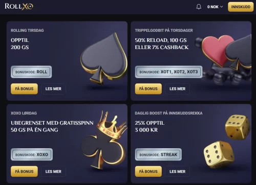 RollXO Casino bonus